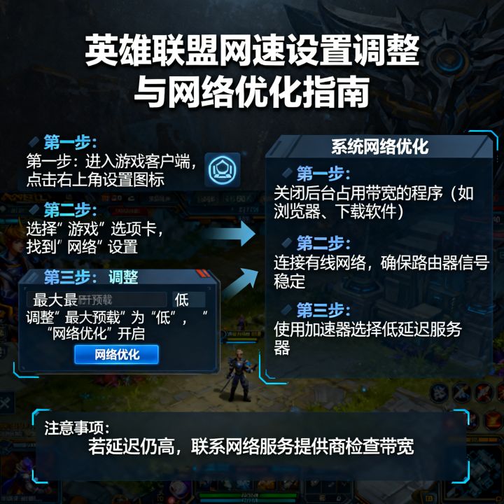 英雄联盟怎么调整网速设置？LOL延迟高卡顿如何优化网络