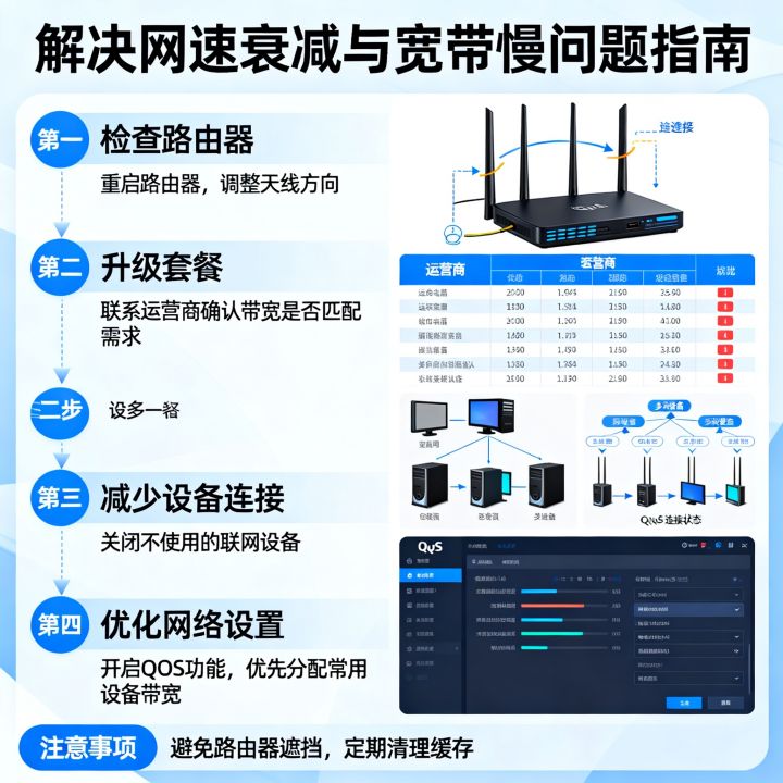 怎么解决网速衰减问题，宽带网速慢怎么解决最快？