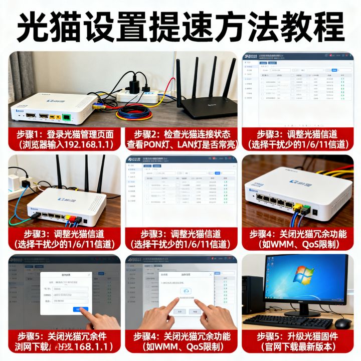 光猫怎么设置网速更快，光猫设置提速方法有哪些