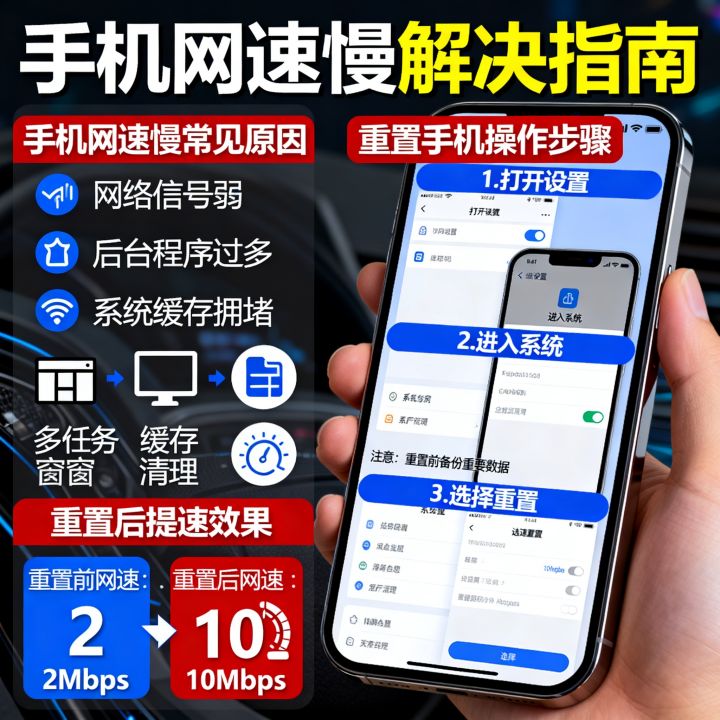 手机网速慢怎么办？重置手机能恢复网速吗，如何正确重置手机提速