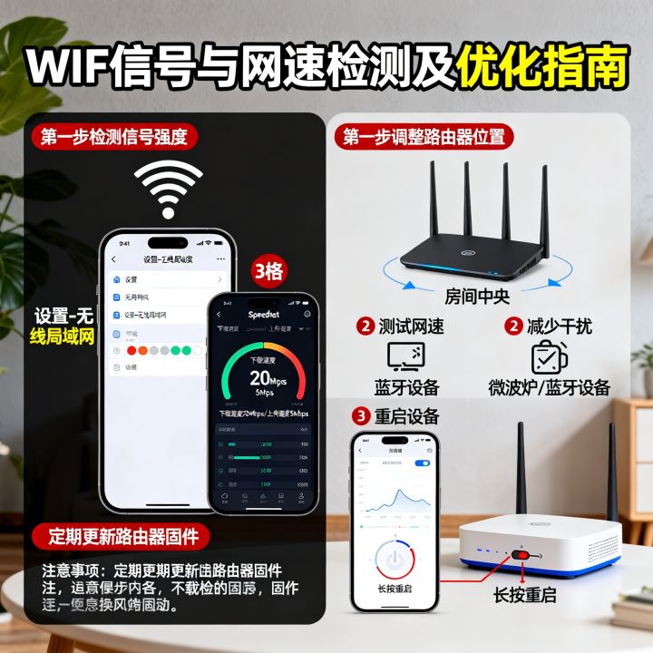 如何检测wifi信号和网速？wifi信号差网速慢怎么解决