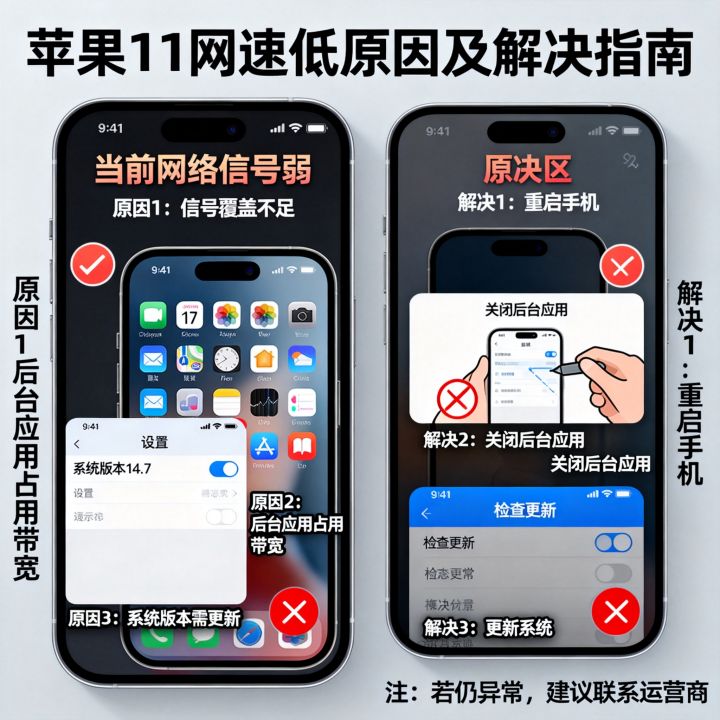 苹果11提示网速低怎么回事，苹果11网速慢怎么办解决