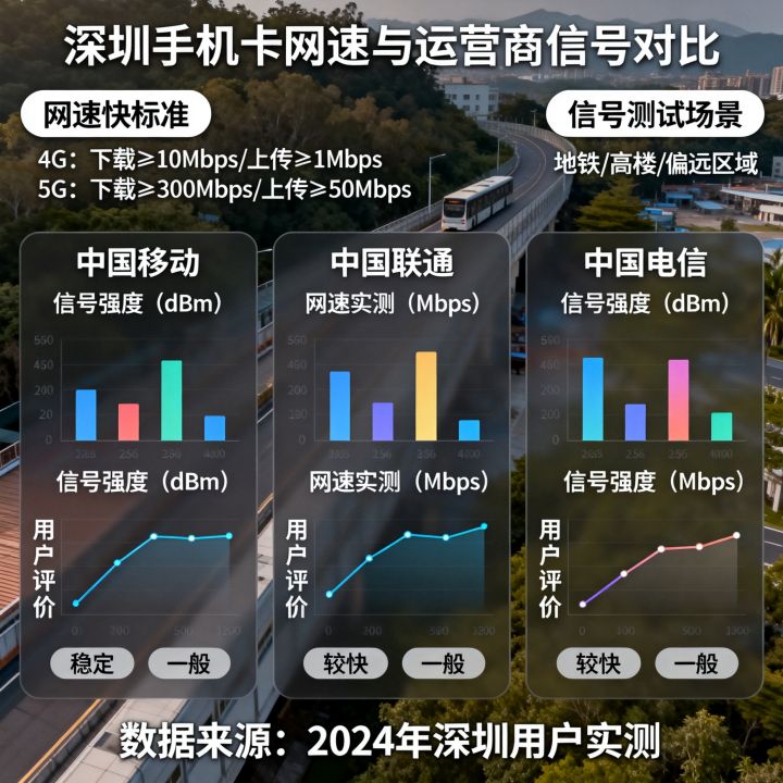 深圳手机卡网速怎么样才算快？哪家运营商信号最好