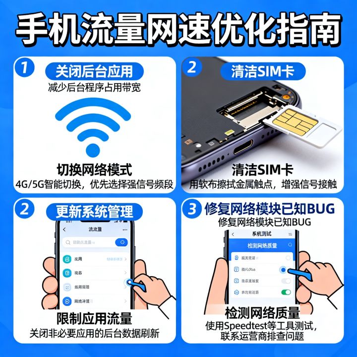 怎样使用流量网速更快，手机流量网速慢怎么解决？