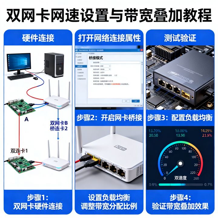 怎么设置双网卡网速,双网卡如何叠加带宽提升网速? 怎么设置双网卡网速,双网卡如何叠加带宽提升网速?