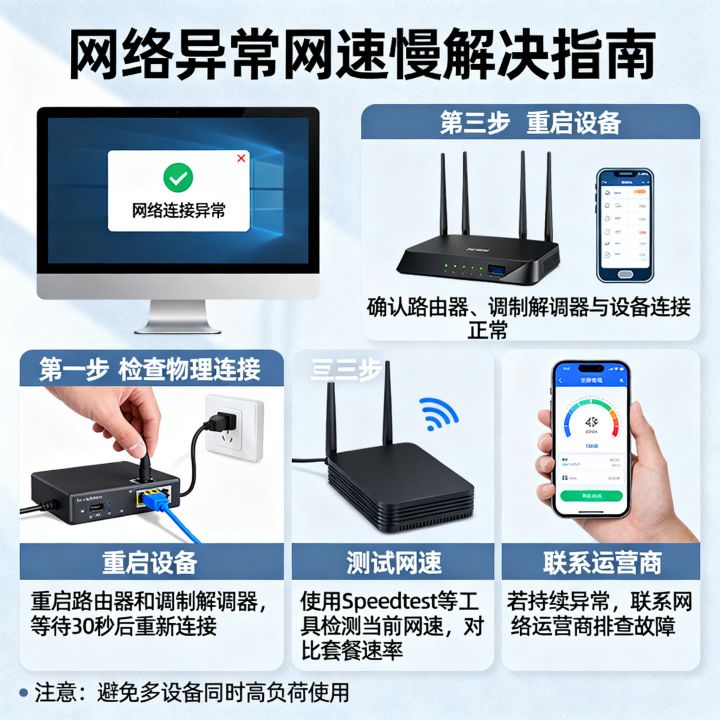 网络异常网速慢怎么办，网络异常怎么解决