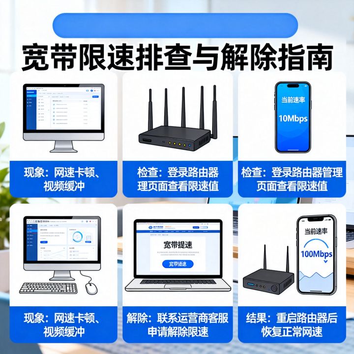 网速很卡是限速了吗，宽带被限速了怎么解除