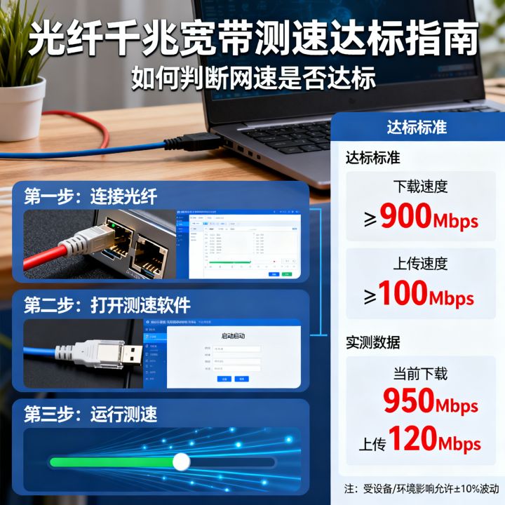 光纤如何看千兆网速？光纤千兆宽带测速多少才算达标