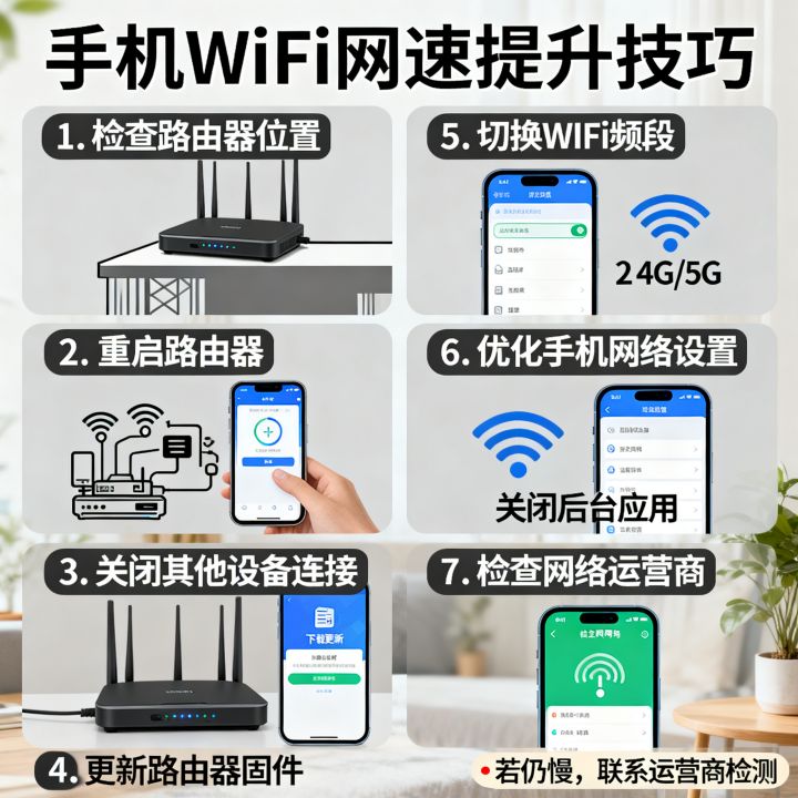 无线连接网络网速慢怎么办，手机wifi网速提升技巧