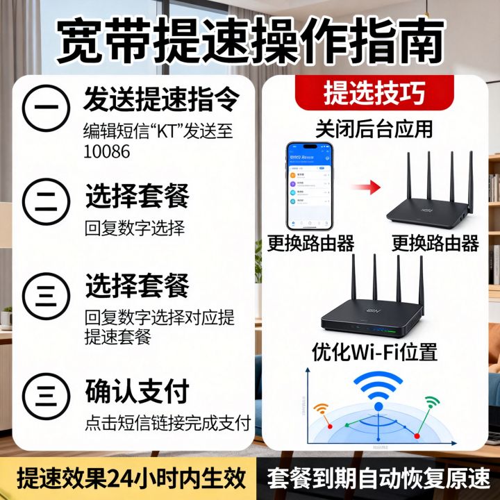 发送什么购买网速恢复？怎么操作，宽带提速技巧