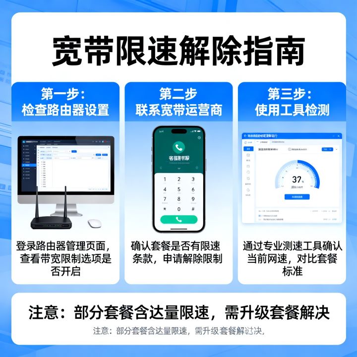 下载网速被限制了怎么办，宽带限速怎么解除？