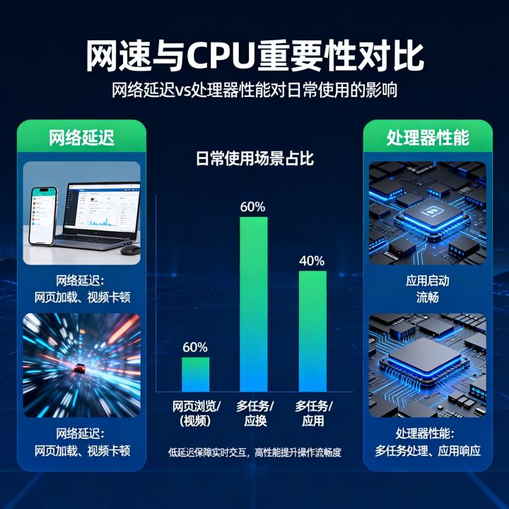 网速重要还是CPU重要，网络延迟和处理器性能哪个更影响日常使用？
