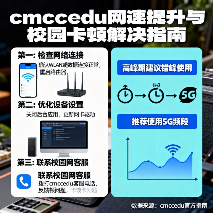 cmccedu的网速怎么提高，校园网卡顿怎么解决？