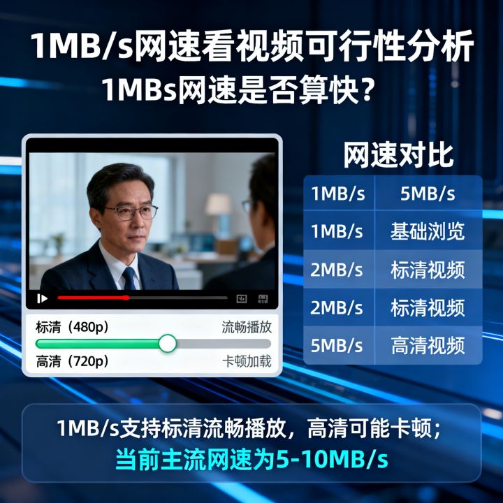 网速1mb每秒能看视频吗？1mb/s网速算快吗