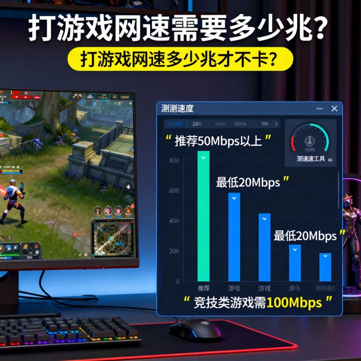 打游戏网速需要多少兆？打游戏网速多少兆才不卡？