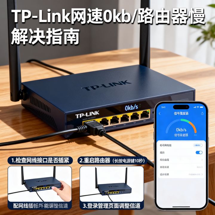 tplink网速0kb怎么回事？路由器网速慢怎么办