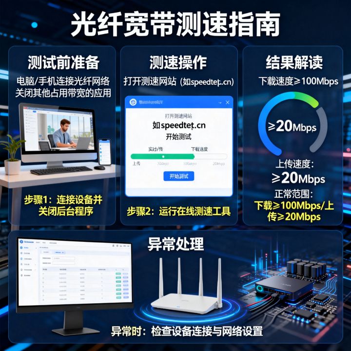 光纤宽带怎么测试网速，测速结果多少才算正常？
