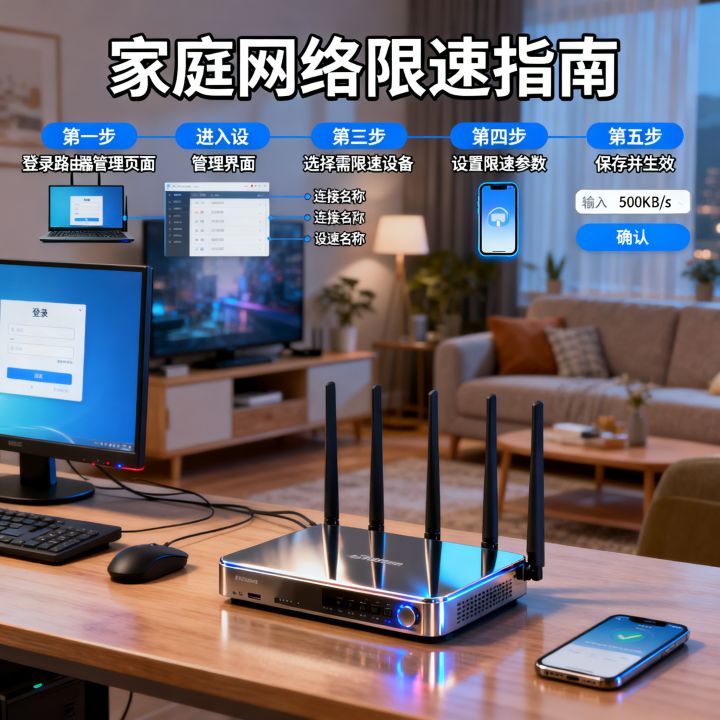 家里电脑抢网速怎么办，如何限制其他设备网速