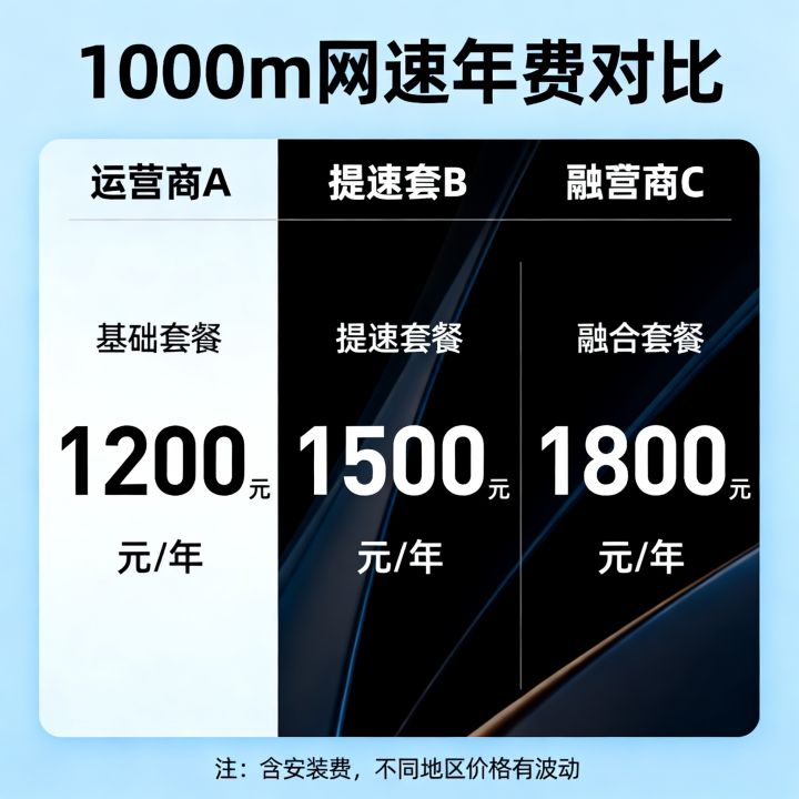 1000m网速年费多少钱？千兆宽带一年费用贵不贵