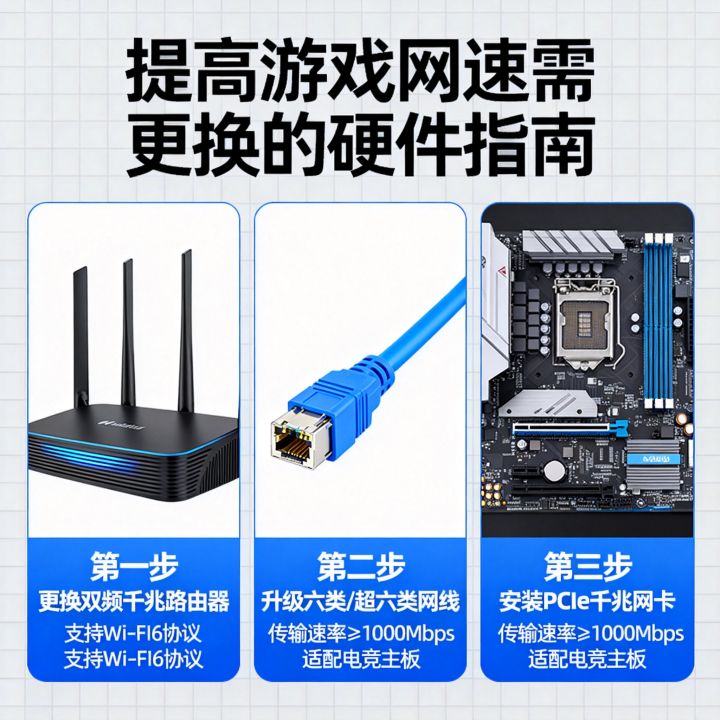 提高游戏网速需要换什么硬件？游戏网速慢换什么硬件好