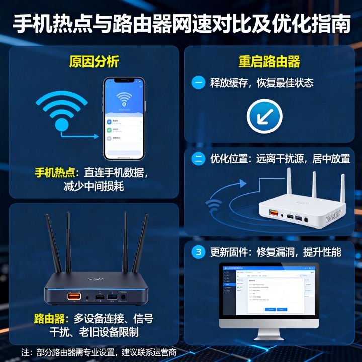 为什么手机热点网速快而路由器网速很慢，路由器网速慢怎么解决？