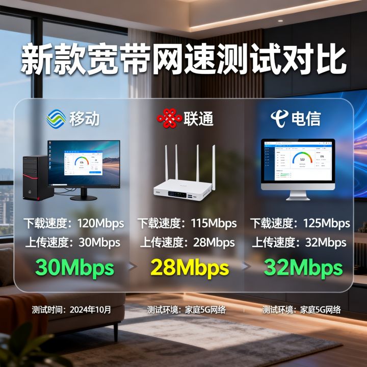 新款宽带网速测试怎么样？移动联通电信哪个快？