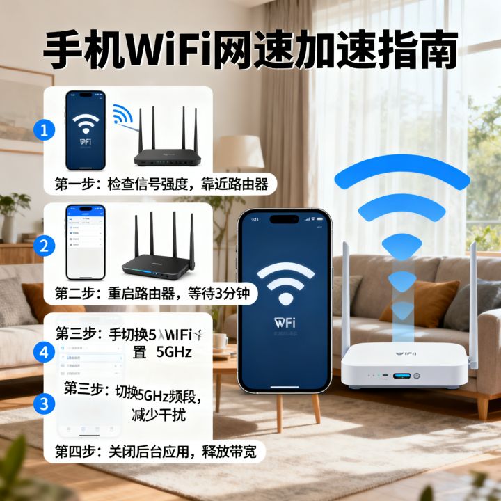 怎么让网速变快加速？手机wifi网速慢怎么设置更快