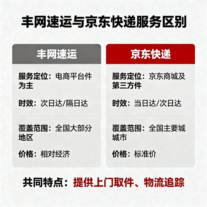 丰网速运是京东快递吗，两者服务有什么区别？