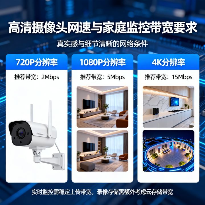 高清摄像头需要多少网速？家庭监控带宽要求