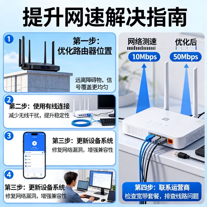 网速慢怎么办，网络问题怎么提升网速？