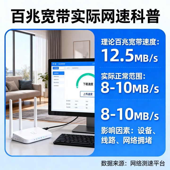 网线网速够用吗，家里百兆宽带实际网速多少算正常