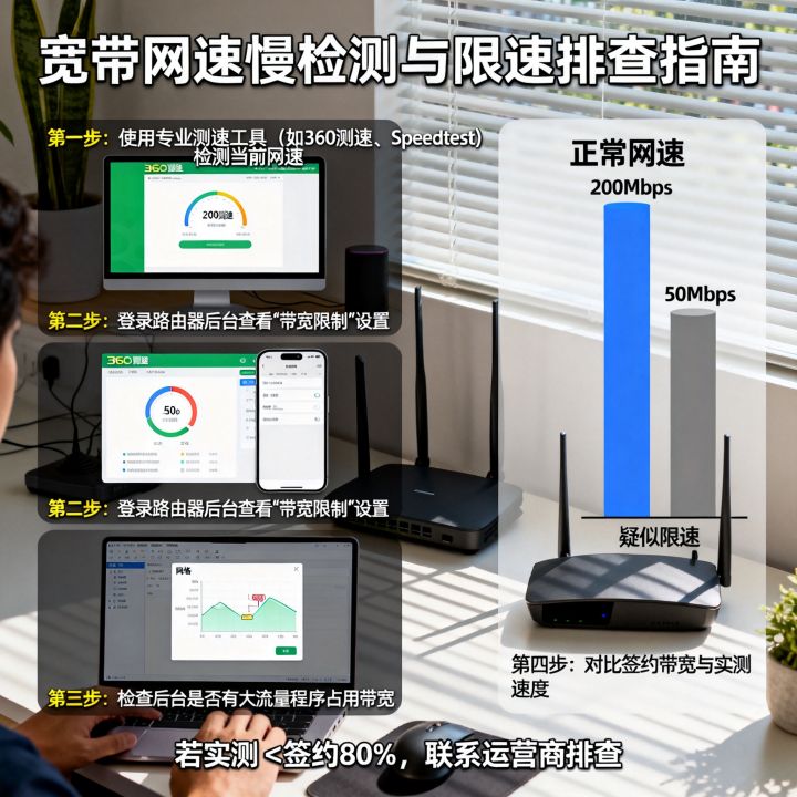 怎么查网速被限速?宽带网速慢是不是被限速了怎么检测 怎么查网速被限速?宽带网速慢是不是被限速了怎么检测
