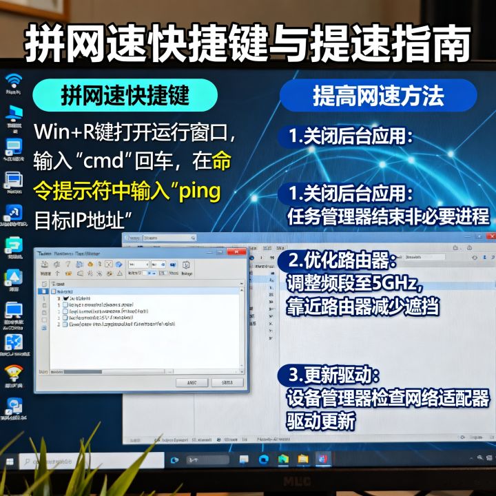 拼网速快捷键是什么，电脑网速慢怎么提高网速？