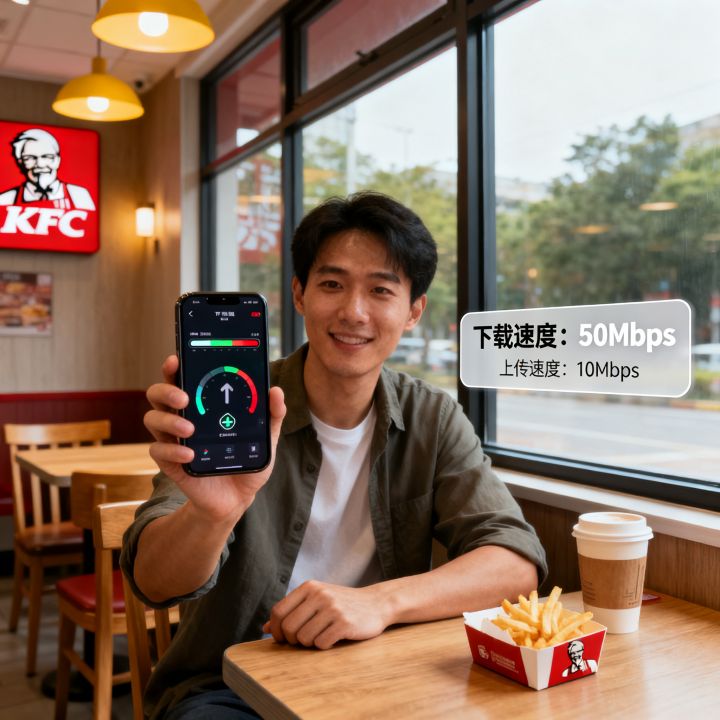 网速快的地方肯德基实测如何，肯德基蹭网下载速度有多快？