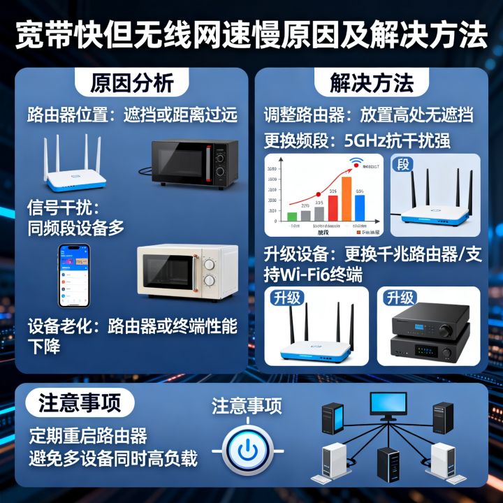 宽带很快无线网速很慢怎么回事，无线网速慢怎么解决