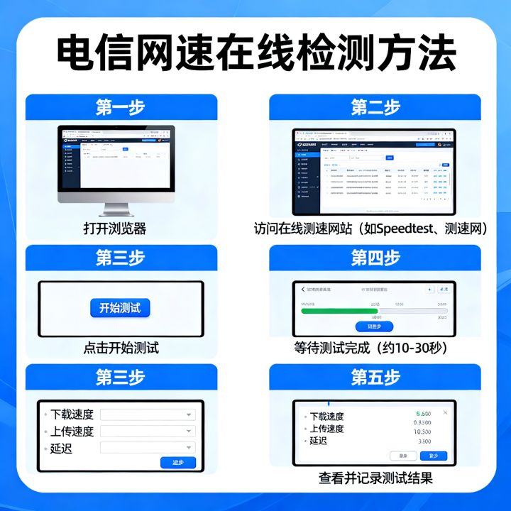 电信网速在线检测怎么测？宽带速度测试方法