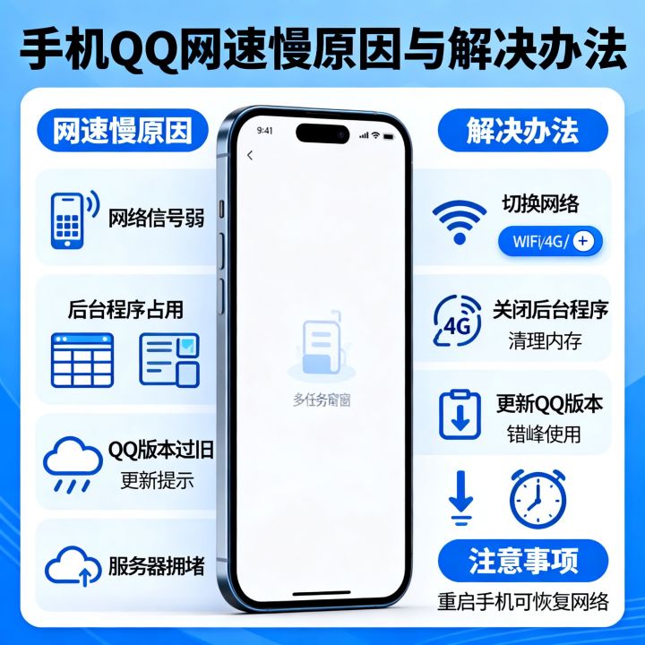 手机QQ网速慢怎么办，手机QQ网速慢是什么原因