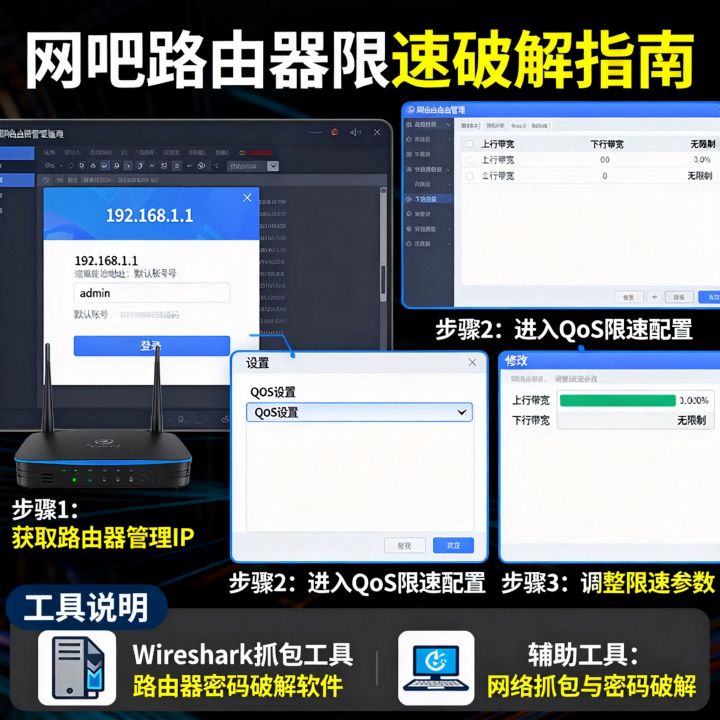 网吧路由网速限制怎么破解，如何绕过路由器限速设置