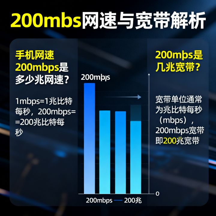 手机网速200mbps是多少兆网速,200mbps是几兆宽带? 手机网速200mbps是多少兆网速,200mbps是几兆宽带?