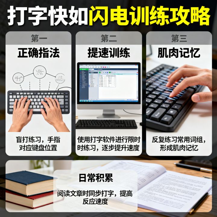 打字网速快如闪电怎么练？打字快如闪电技巧有哪些
