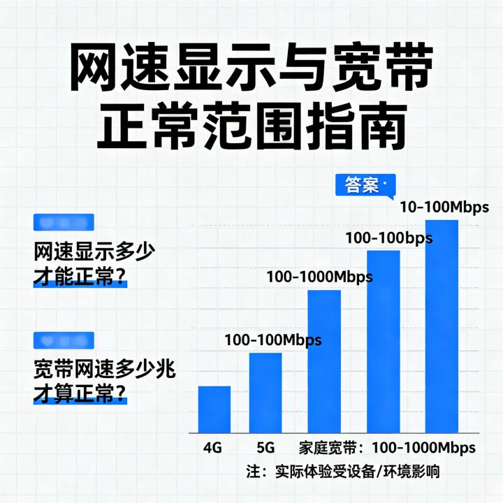 网速显示多少才能正常，宽带网速多少兆才算正常？