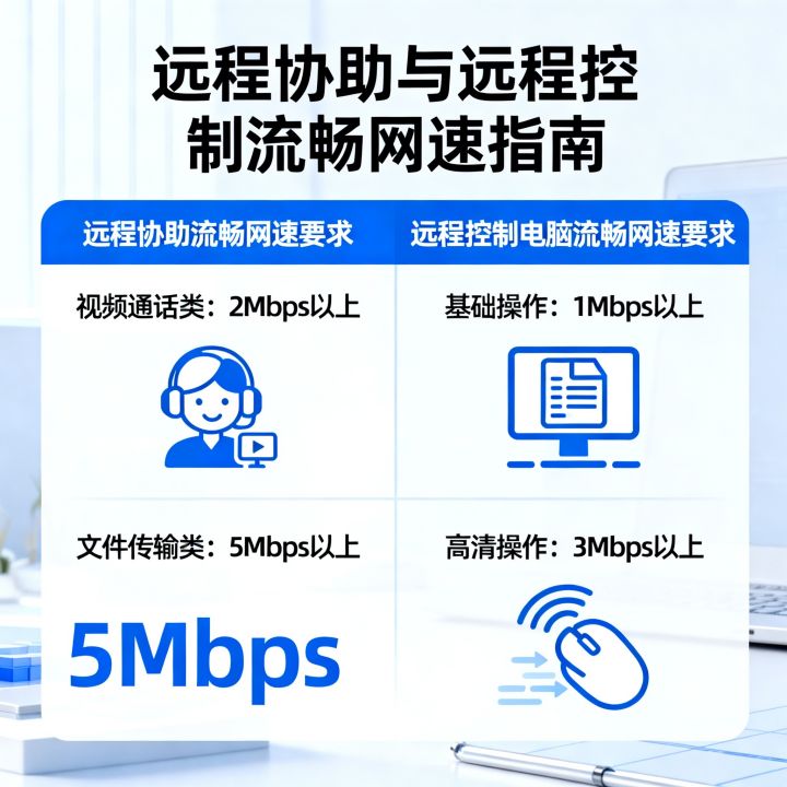 远程协助需要多少网速才流畅，远程控制电脑网速要求多少合适