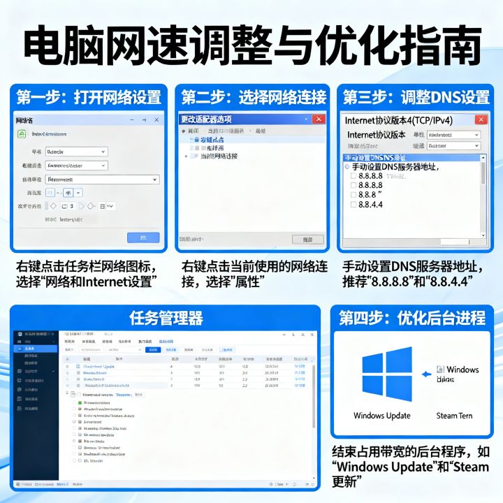 电脑显示网速怎么调，电脑网速慢怎么解决