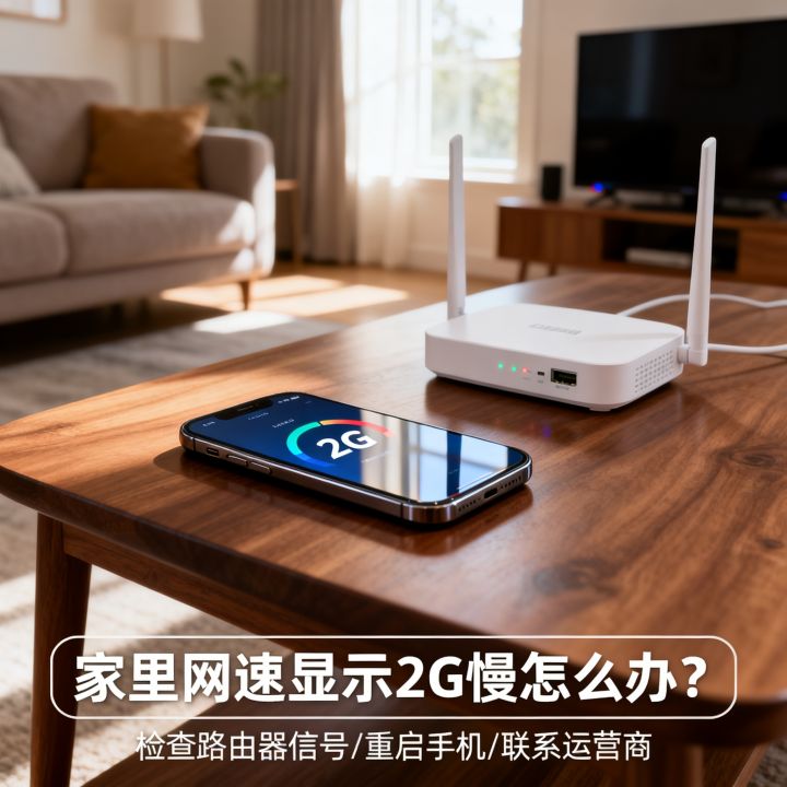 家里网速就俩g，为什么手机显示2G网速慢怎么办，长尾疑问词