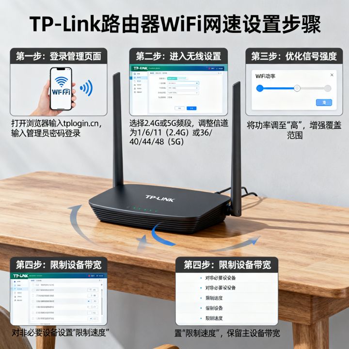 TP-Link路由器怎么设置WiFi网速，提升网速的详细步骤
