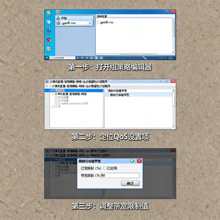 组策略如何改网速？组策略限制网速怎么设置？