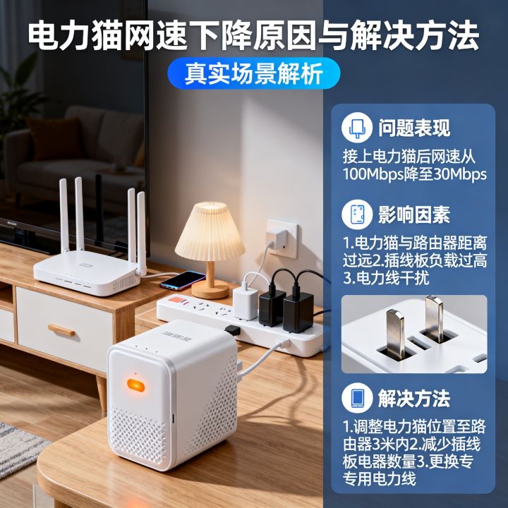 接上电力猫网速下降怎么办，电力猫会影响网速吗