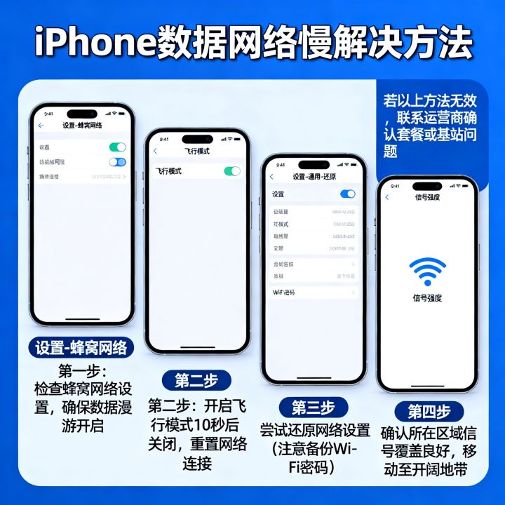 苹果手机网速卡怎么办？iPhone数据网络慢的解决方法有哪些