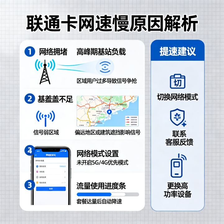 联通卡网速卡是什么原因，为什么联通卡网速越来越慢？