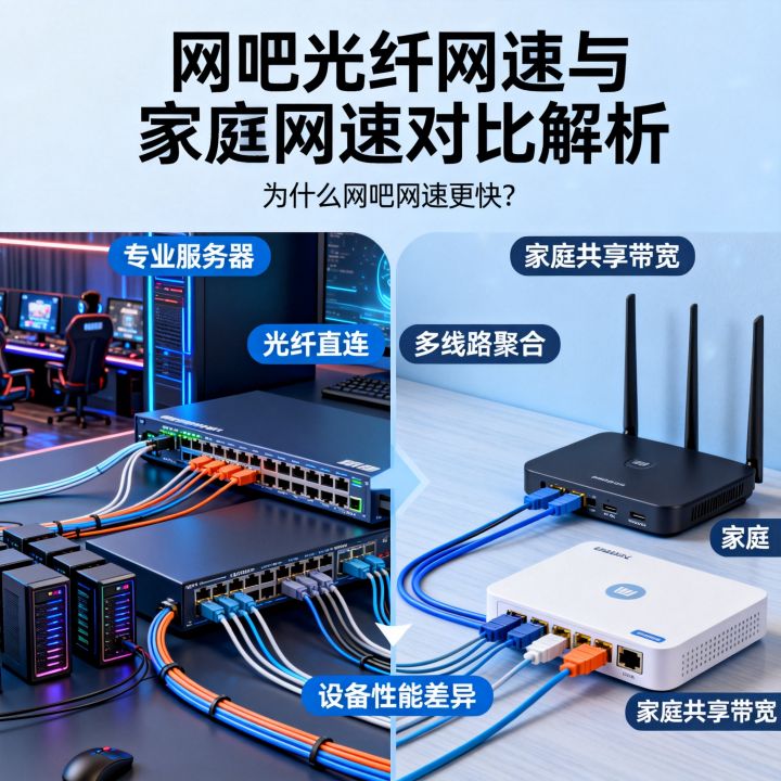 网吧的光纤网速到底有多快？为什么网吧网速比家里快那么多？